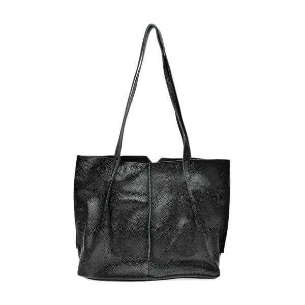 Črna ženska usnjena torbica Anna Luchini Modena