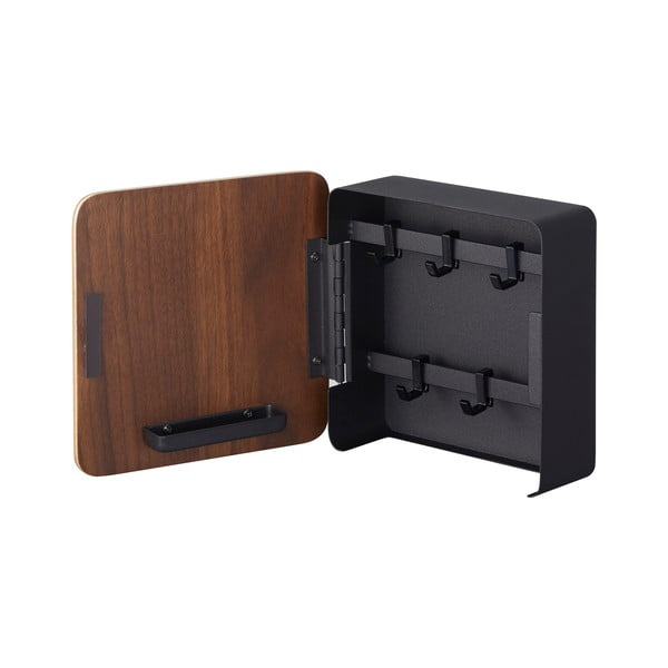 Črna omarica za ključe z vrati iz vezanega lesa Yamazaki Rin