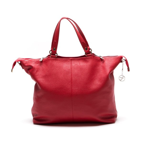 Usnjena torbica Fiora, rdeča