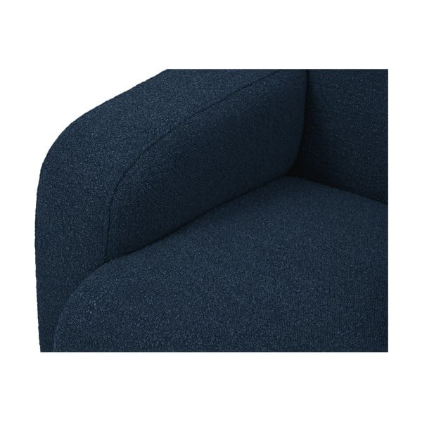 Temno modra kotna sedežna garnitura iz tkanine bouclé (desni kot) Molino – Micadoni Home-image-1