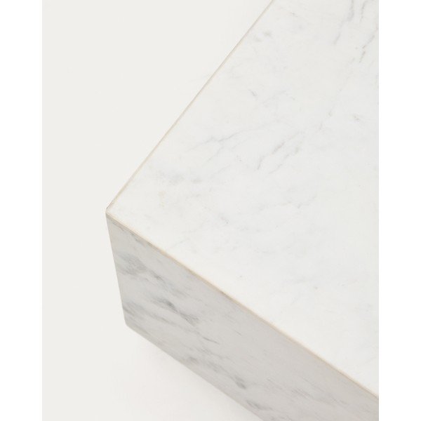 Bela marmorna klubska mizica 50x100 cm Sorein – Kave Home-image-4