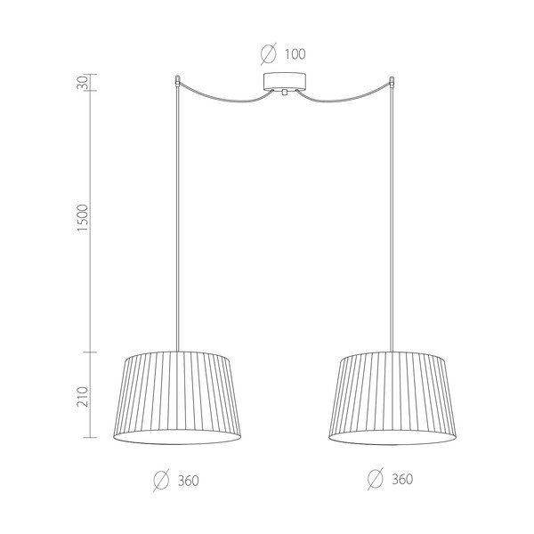 Črna dvojna viseča svetilka Sotto Luce KAMI Elementary M 2S-image-2