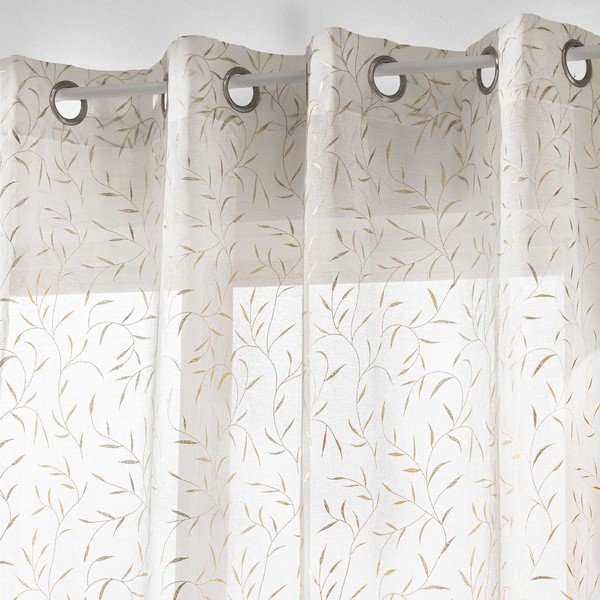 Zlato-bež prosojna zavesa 140x240 cm Maissa – douceur d'intérieur