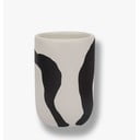 Črno-bela keramična skodelica za zobne ščetke Icon - Mette Ditmer Denmark
