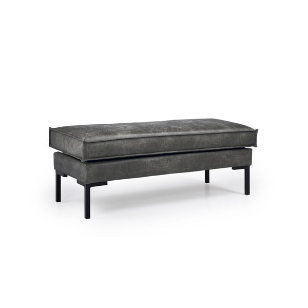 Temno siv tabure v imitaciji usnja Scandic Rate-image-2