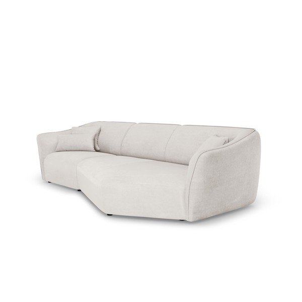 Bela kotna sedežna garnitura iz tkanine bouclé Tokyo – Cosmopolitan Design-image-2
