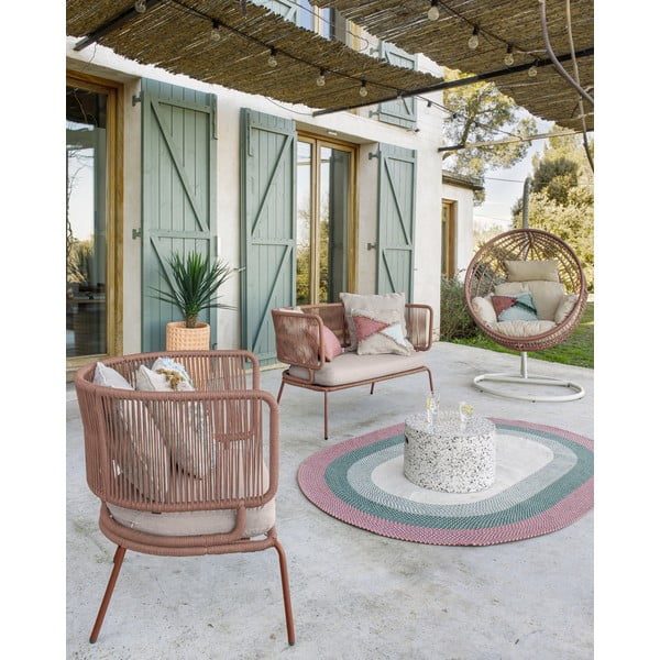 Bela betonska dodatna miza Kave Home Jenell, ⌀ 52 cm-image-4