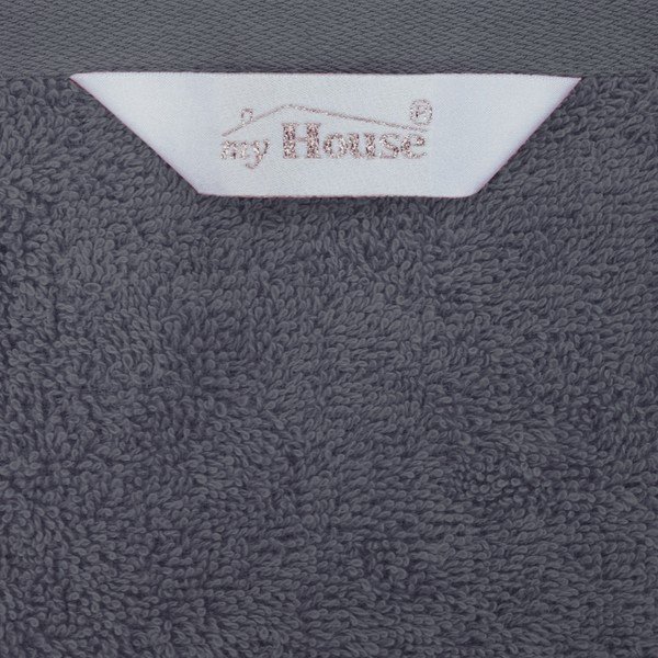 Siva bombažna brisača 100x50 cm Darwin - My House-image-1