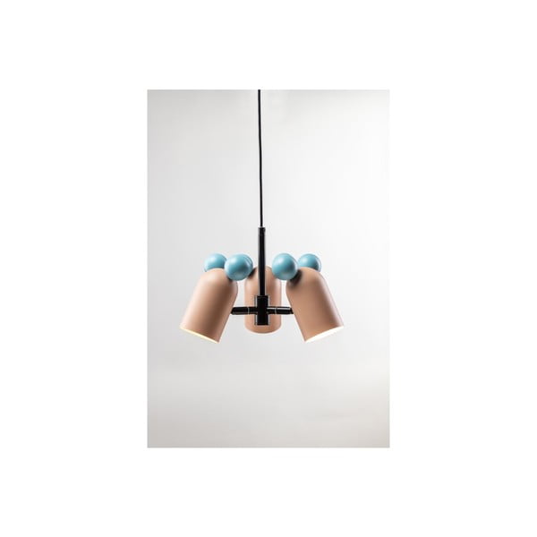 Svetlo modra/rožnata otroška svetilka s kovinskim senčilom ø 30 cm Mouse II – GTV-image-2