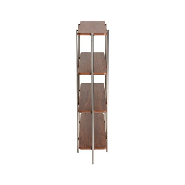 Regal v orehovem dekorju v temni naravni barvi 120x120x30 cm Lyllo – Ellos Home-image-4