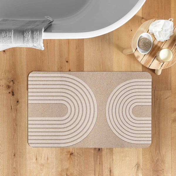 Svetlo rjava kopalniška preproga 50x80 cm Adriel – douceur d'intérieur-image-1