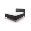 Antracitno siva boxspring postelja 180x200 cm Stockholm – Meise Möbel