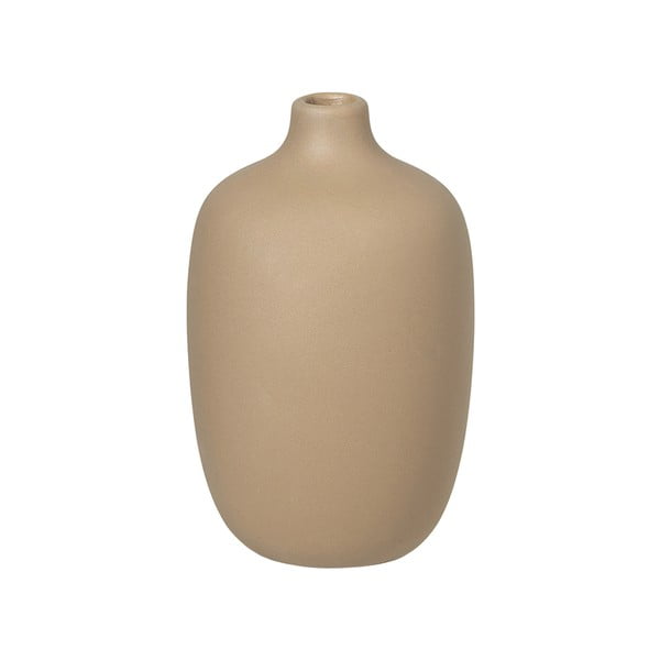 Vaza iz bež keramike Blomus Nomad, višina 13 cm