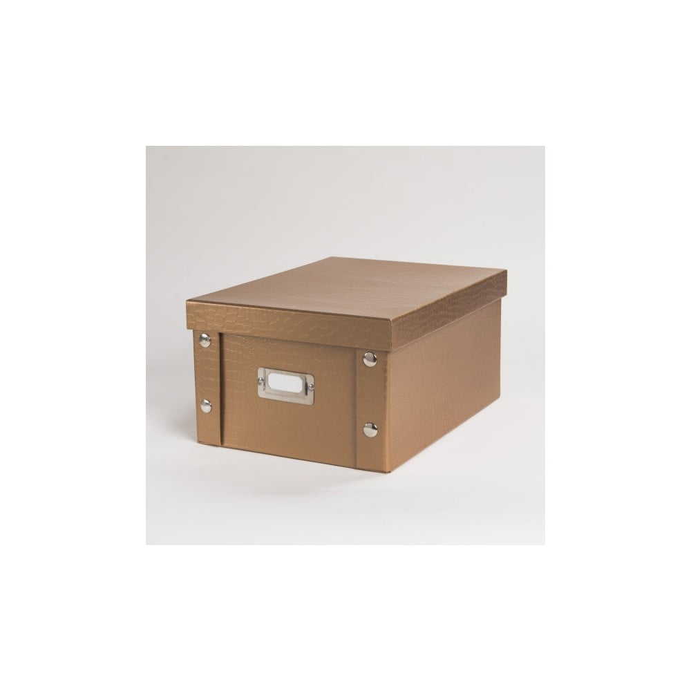 Škatla za shranjevanje s pokrovom Compactor Croco, 32,5 x 24 x 16 cm