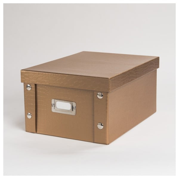 Škatla za shranjevanje s pokrovom Compactor Croco, 32,5 x 24 x 16 cm
