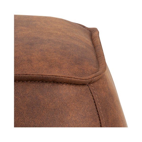 Konjak rja puf v imitaciji usnja Actona Mie, 40 x 40 cm-image-1