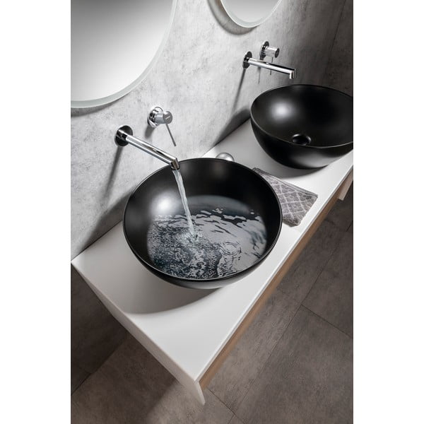 Vgrajena armatura za umivalnik v sijajno srebrni barvi (1 izhod) Solaris – Sapho-image-1