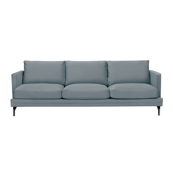 Siva zofa z naslonom za noge v črni barvi Windsor & Co Sofas Jupiter