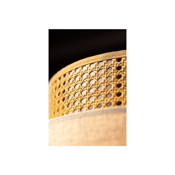 Viseča svetilka v naravni barvi s senčilom iz ratana in tekstila Abra 2 – GTV-image-4