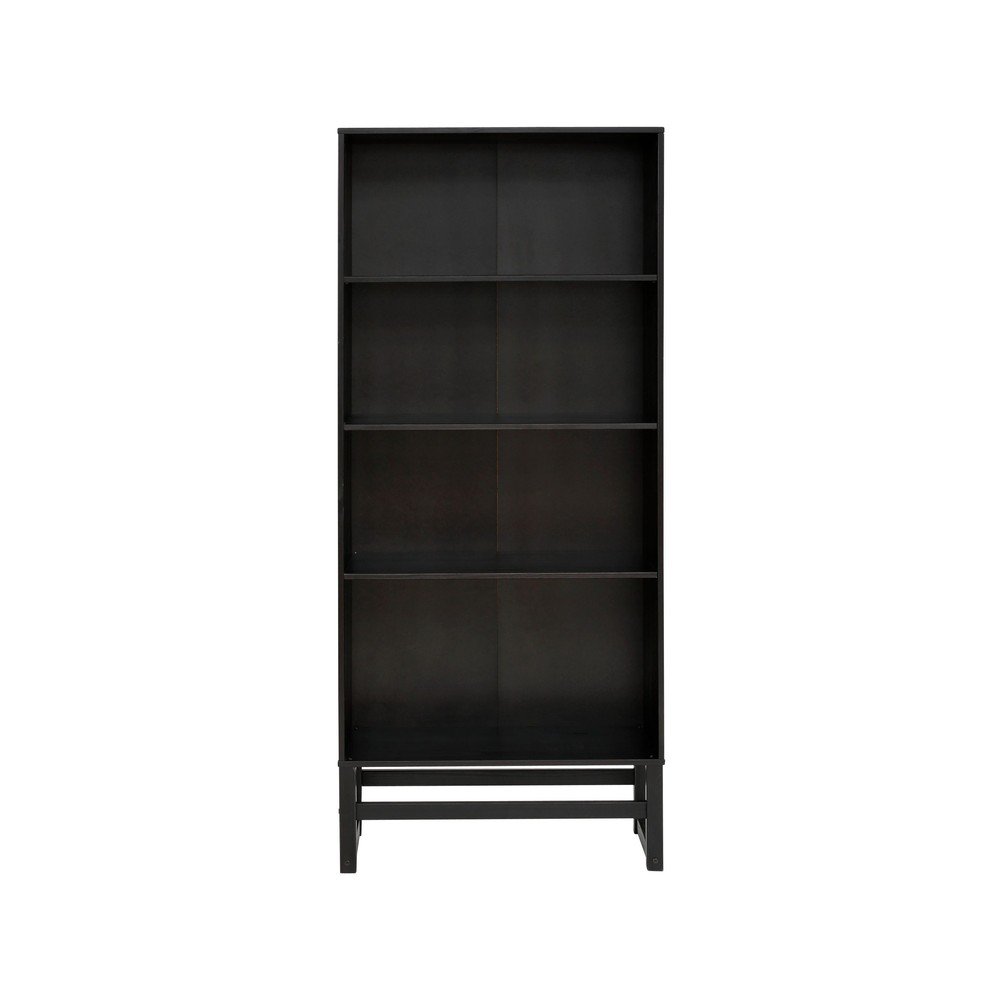 Črna knjižna omara iz borovega lesa 75x175 cm Jolene