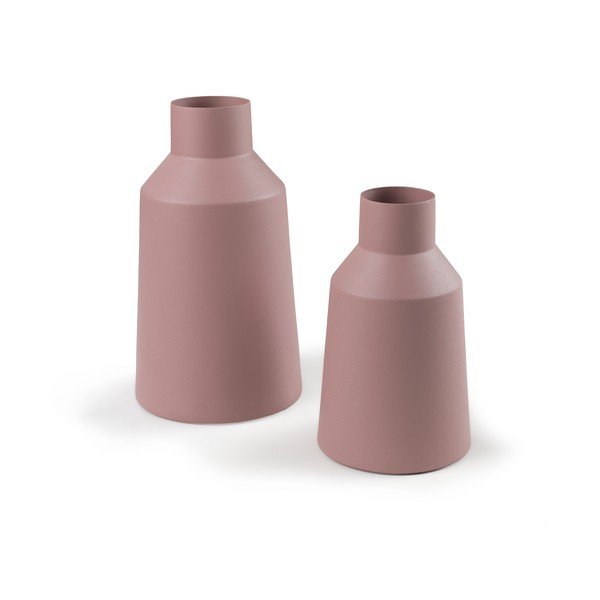 Komplet 2 rožnatih vaz La Forma Soco