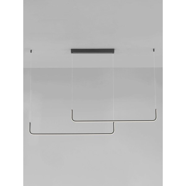 Mat črna aluminijasta LED zatemnitvena viseča svetilka Strita – Nova Luce-image-3