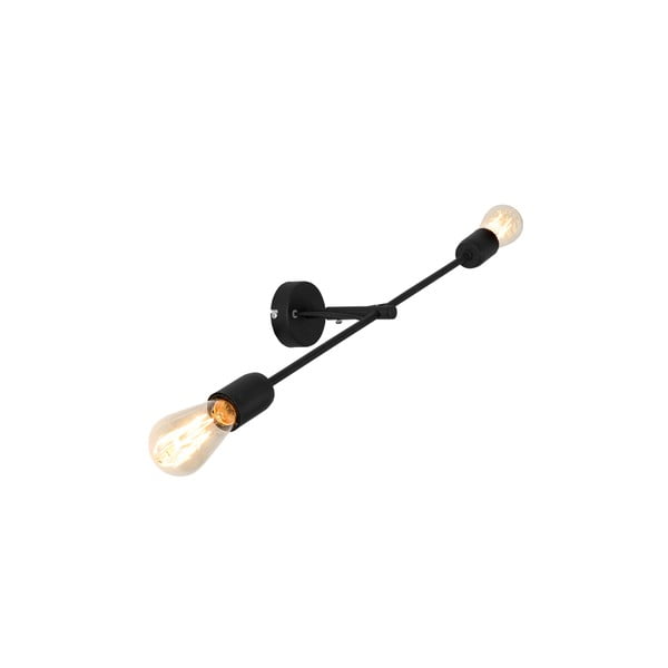 Črna stenska svetilka za 2 žarnici CustomForm Twigo, širina 60 cm