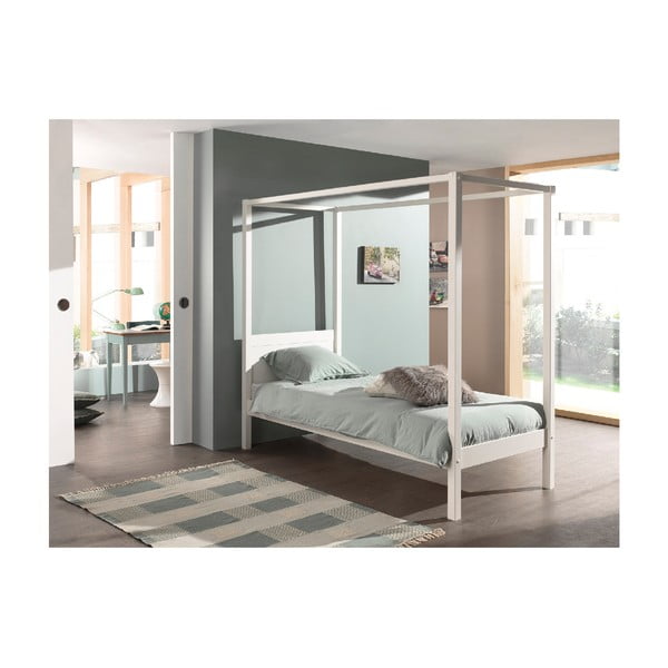 Bela otroška postelja 90x200 cm PINO CANOPY – Vipack-image-2