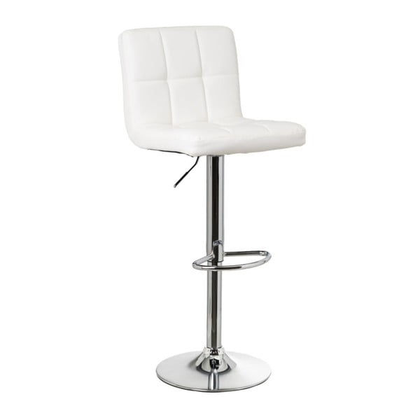 Beli barski stoli z nastavljivo višino iz umetnega usnja v kompletu 2 ks (višina sedeža 93 cm) – Casa Selección