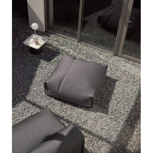 Temno siv vrtni tabure Square – Kave Home-image-1