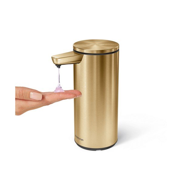 Jeklen avtomatski dozirnik za milo v sijajno zlati barvi 266 ml – simplehuman-image-2