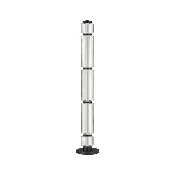Mat črna steklena LED stoječa svetilka (višina 123 cm) Liesa – Nova Luce