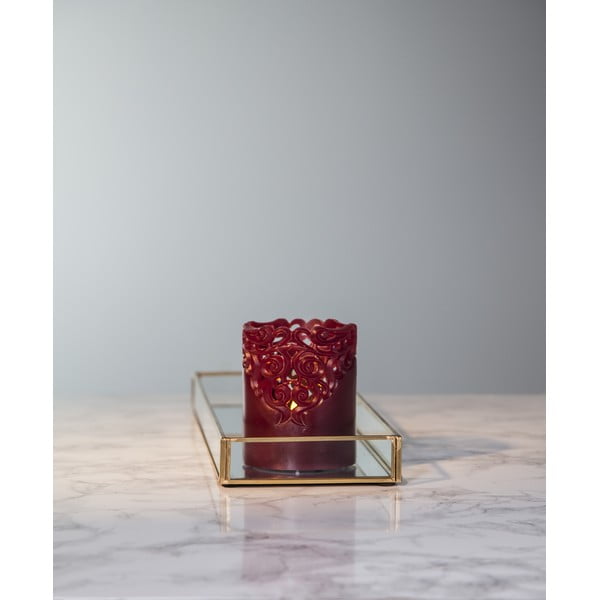 Sveča LED iz rdečega voska Star Trading Clary, višina 10 cm-image-4