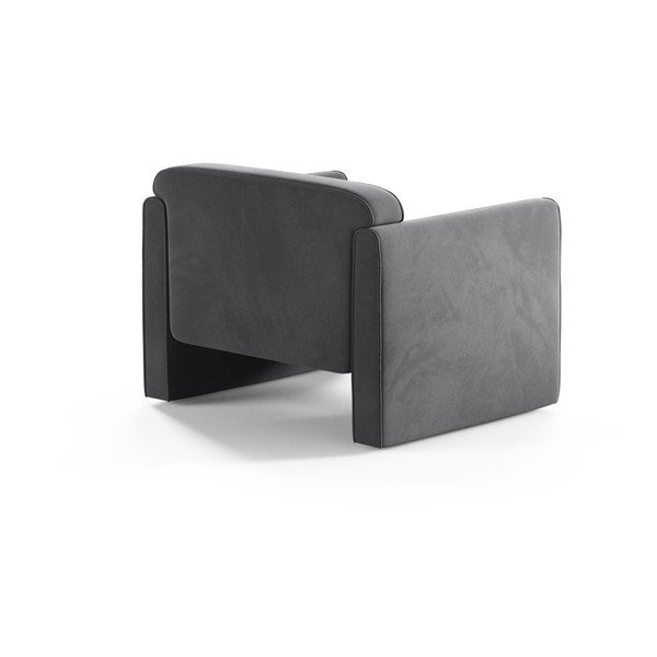 Siv žameten fotelj Abby – Micadoni -image-2