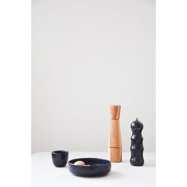 Črna kamnita posoda za zajtrk ÅOOMI Luna, ø 16 cm-image-2