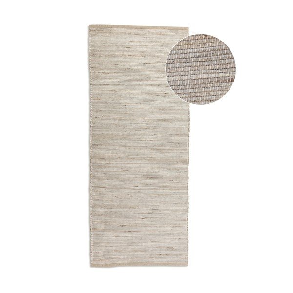 Obojestranski/ročno tkan tekač iz mešanice jute v svetli naravni barvi 80x200 cm Dhaka – Hanse Home