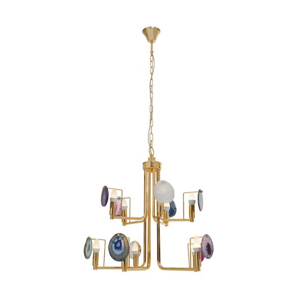 Kovinska viseča svetilka v zlati barvi Glamour – Premier Housewares-image-2