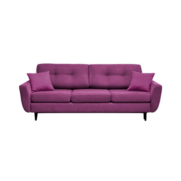 Vijoličen raztegljiv trosed s črnimi nogami Mazzini Sofas Jasmin-image-2