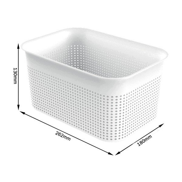 Bela košara za shranjevanje iz reciklirane plastike Brisen - Rotho-image-4