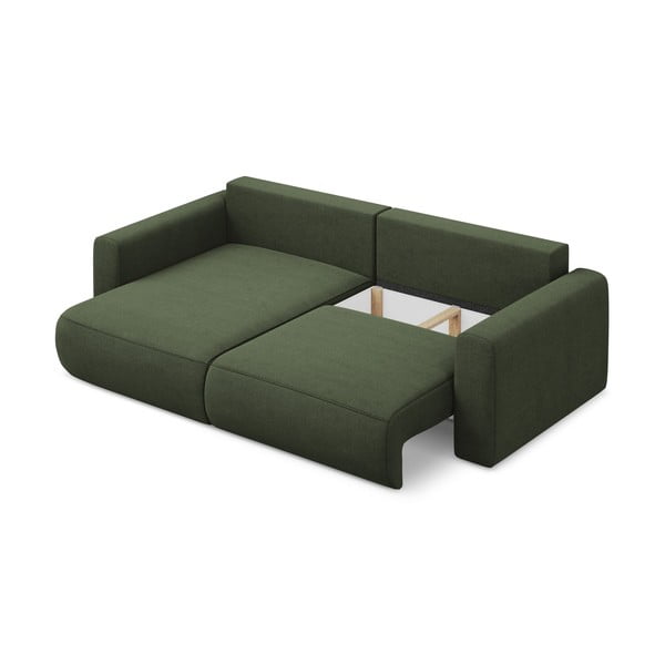 Kaki zelena raztegljiva/s prostorom za shranjevanje kotna sedežna garnitura (levi kot/z ležalnikom) Kapua – Makamii-image-3