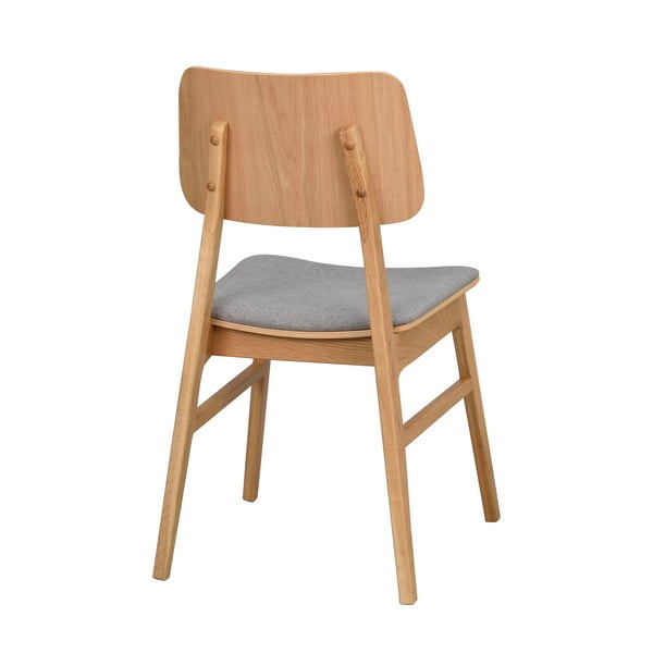 Svetlo rjav jedilni stol s svetlo sivim sedežem Rowico Nagano-image-4