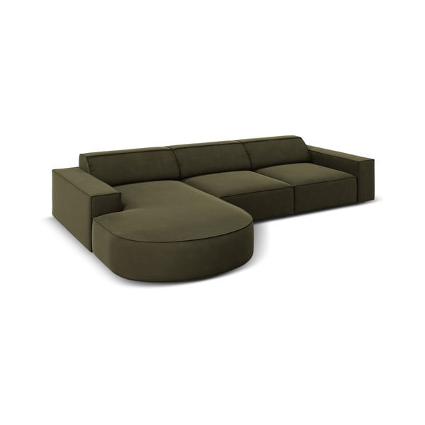 Zeleni žametni kotni kavč (levi kot) Jodie - Micadoni Home-image-4