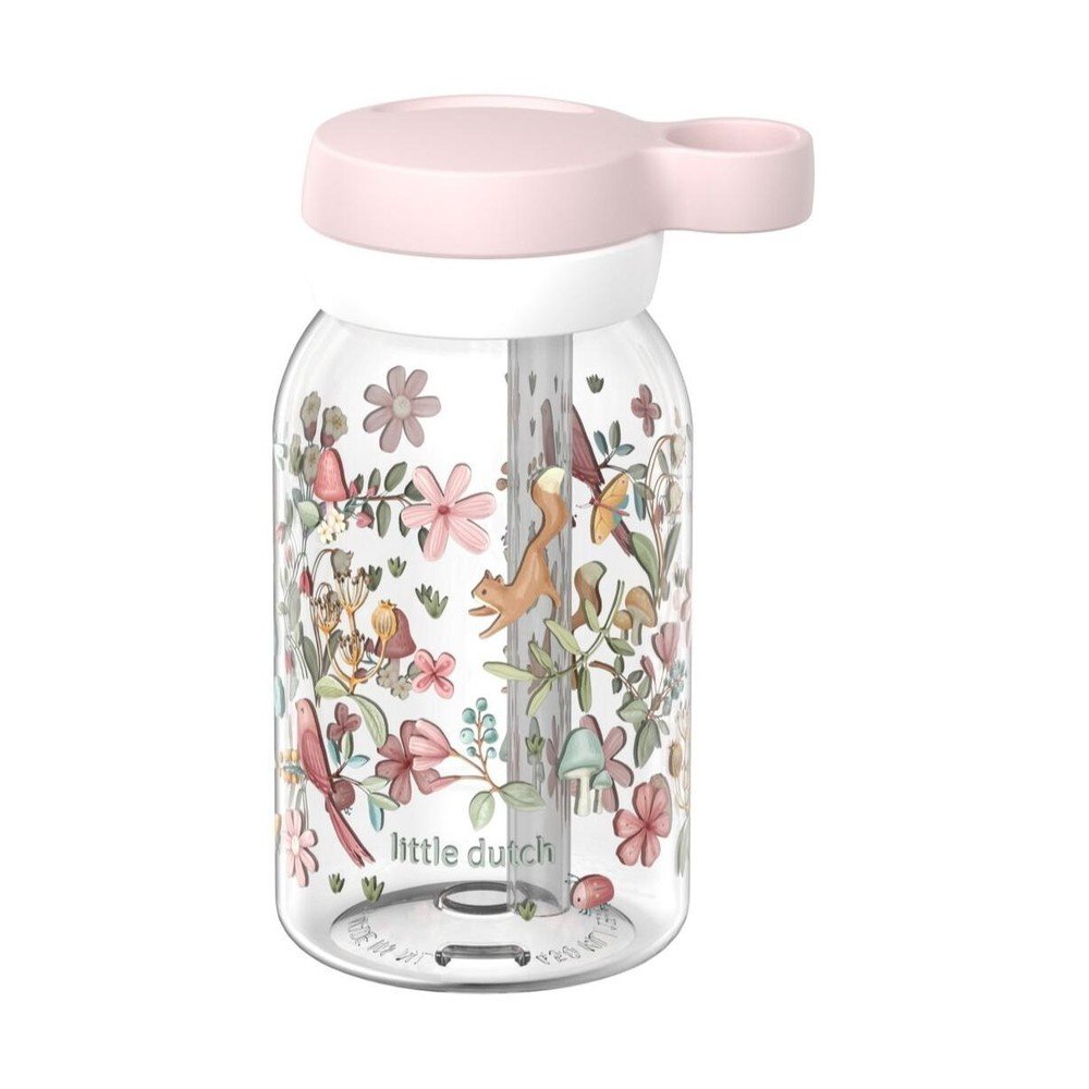 Rožnata plastična otroška steklenička za vodo 450 ml Fairy Wonders by Little Dutch