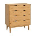 Komoda iz masivnega hrasta v naravni barvi 75x85x38 cm Garrison – Rowico