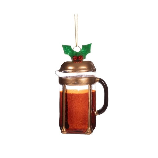 Steklen okrasek za jelko ø 5,5 cm Christmas Cafetiere – Sass & Belle