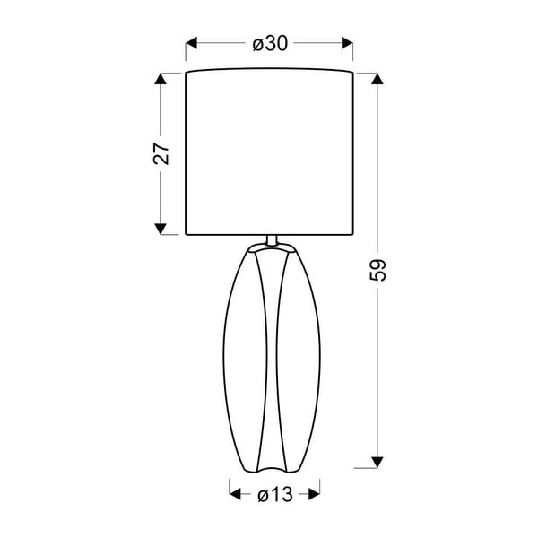 Bela/zelena namizna svetilka s tekstilnim senčnikom (višina 59 cm) Palma – Candellux Lighting-image-2