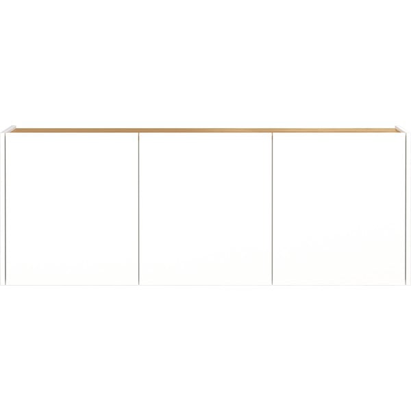 Bela stenska omarica v hrastovem dekorju 138x52x25 cm Libbiano – Germania-image-2