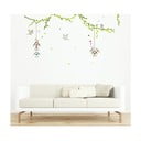 Komplet stenskih nalepk Ambiance Ptičje kletke v gozdu