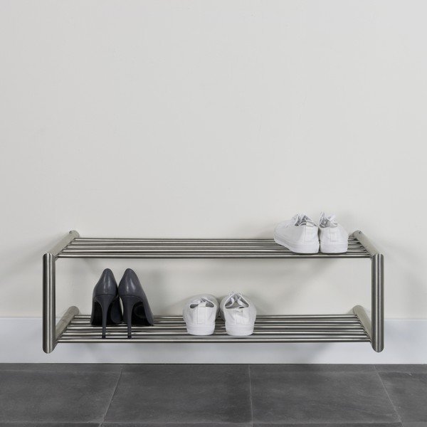 Kovinska stenska omarica za čevlje v srebrni barvi 80x23x33,5 cm Soenz – Spinder Design-image-3