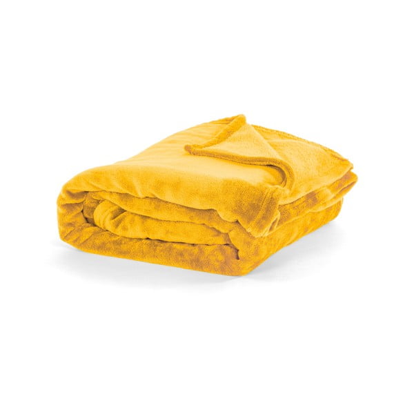 Rumeno pregrinjalo iz mikropliša 150x200 cm Cosy - Tiseco Home Studio